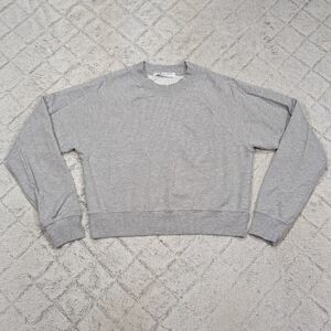 Tan Lines Sivan Ayla Sweatshirt Womens M Gray Crew Raglan Lounge Basic Boxy